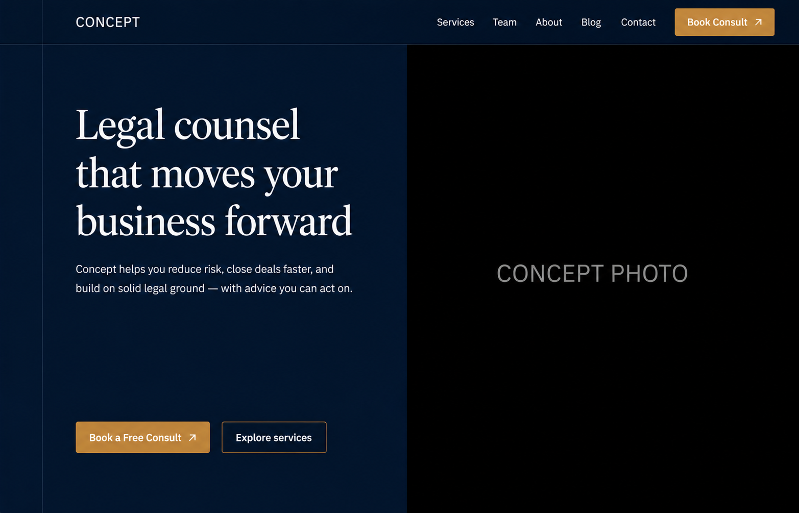 New Website for a Sole Practitioner example